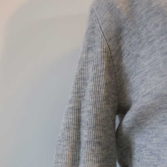 Women Scoop NYC Gray Melange 100% Cashmere Knit V-Neck Cardigan Sweater L - Picture 5 of 11